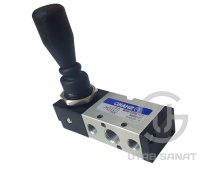 شیر دستی کنترل جهت پنوماتیک ساده ۳-۵ سایز ۳/۸ مدل TSV-8753-03/M شاکو (SHAKO)